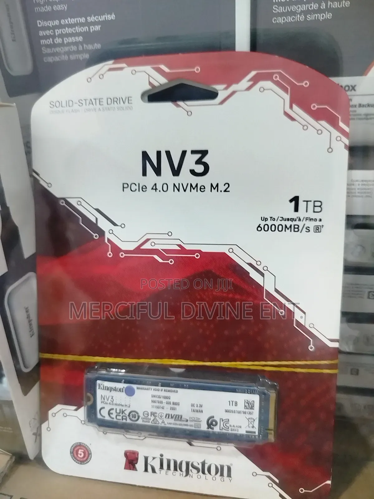 Kingston 1tb Nv3 Nvme Pcle 4.0 M.2 .6000mb