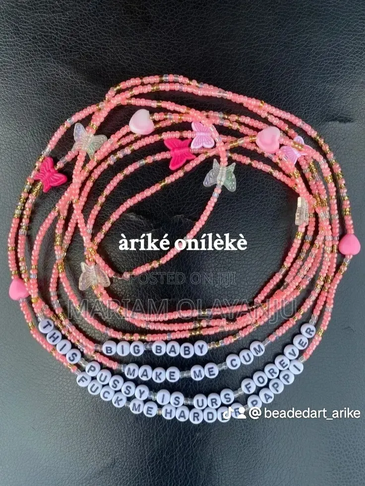 Customized Waistbead With Mini Chain.