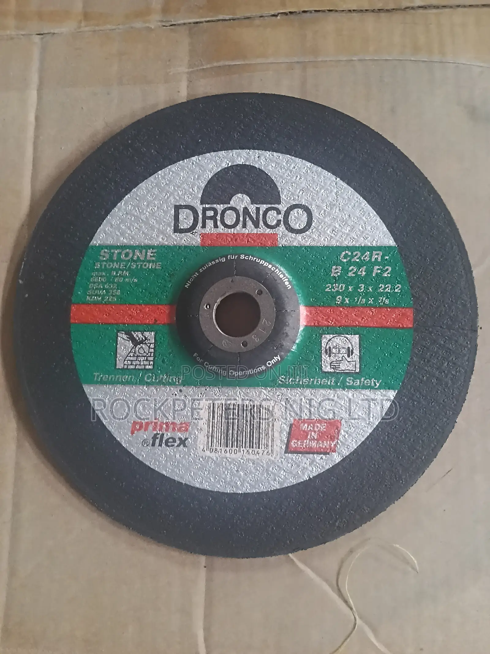 Dronco 9" X 3mm Cutting Disc