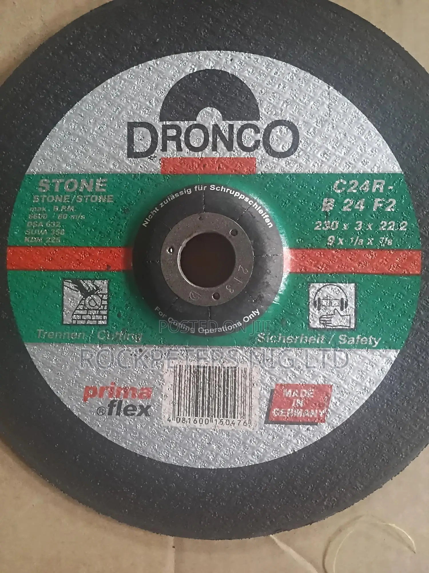 Dronco 9" X 3mm Cutting Disc