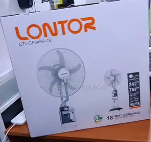 18-Inch Cooling Mist Fan Rechargeable Lontor