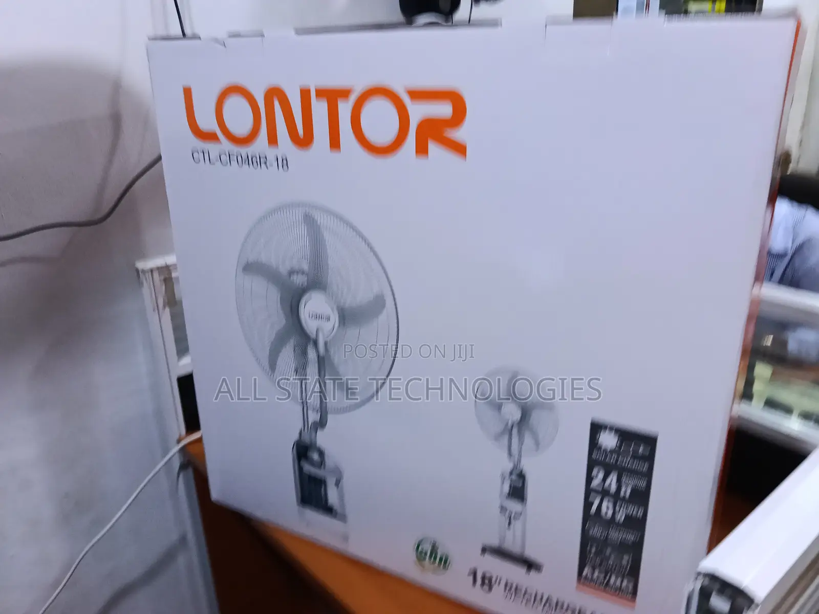 Rechargeable Lontor 18" Mist Stand Fan Cf046r-18