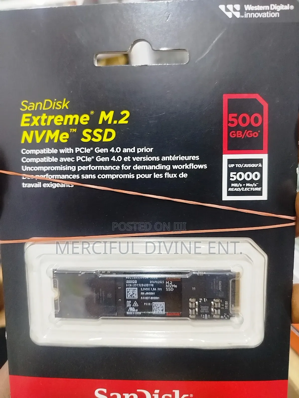 Sandisk 500gb Extreme M.2 Nvme 5000 Speed (1cut)