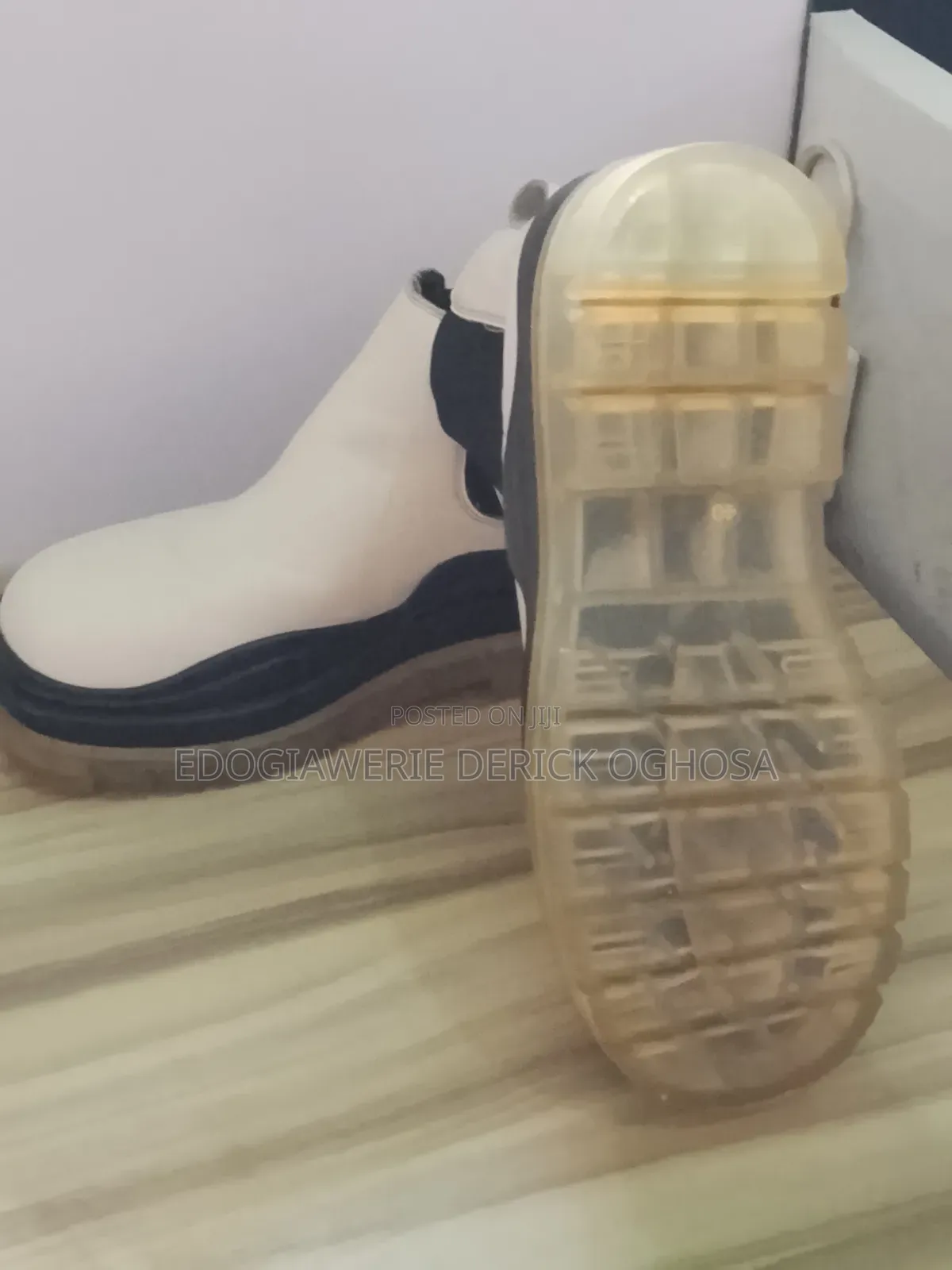 White Bottega Leather Boot Size 41