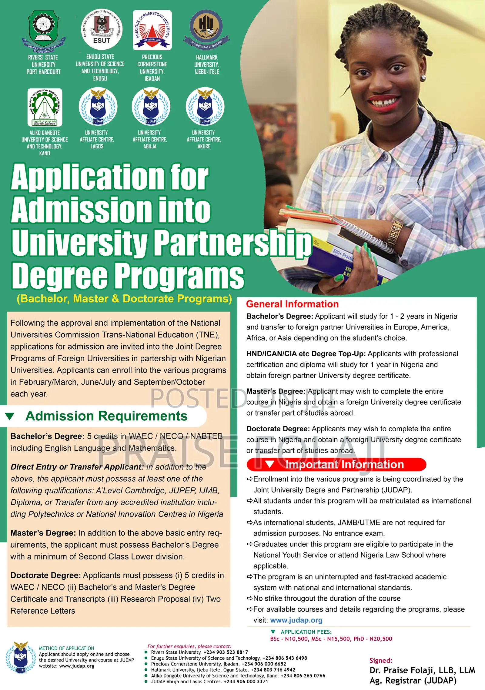 Start Your Degree Program Without Jamb