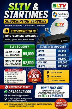 SLTV Startimes Recharge Service