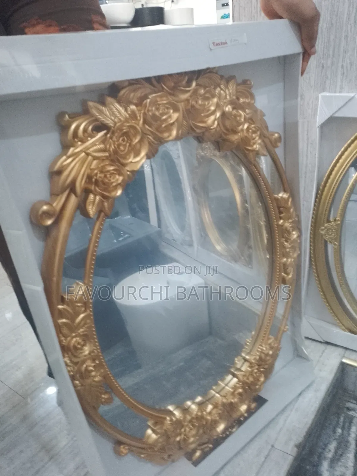 Mirror With Gold Frame