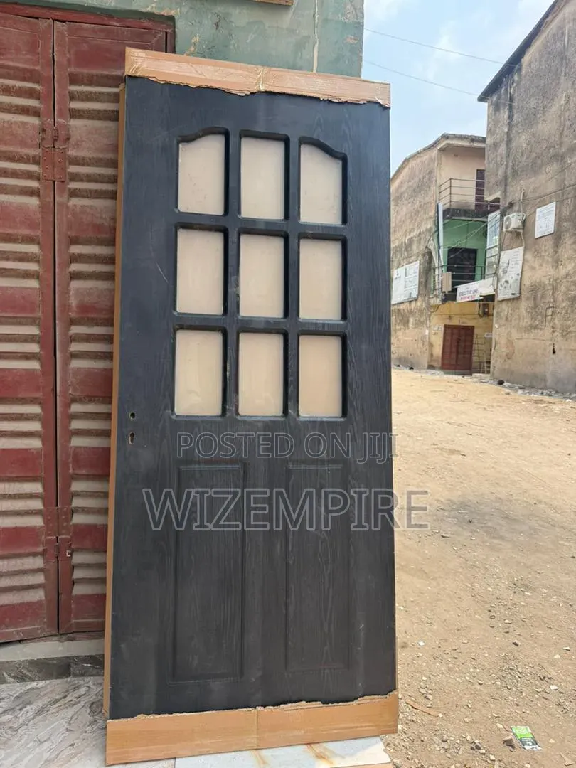 Wooden Kitchen Door Black Complete Available