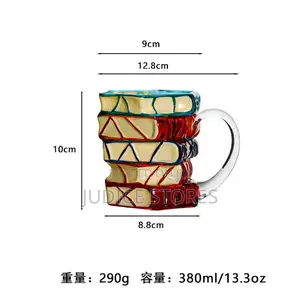 Novelty Book Mug Glass Cup Creative 3d Colored