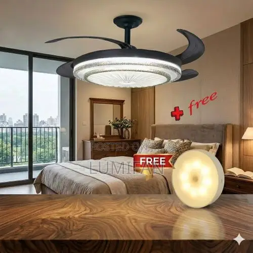 Ceiling Fan Light + Remote Control Set - 72w