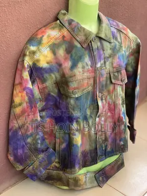 Handmade Adire Jean Jacket