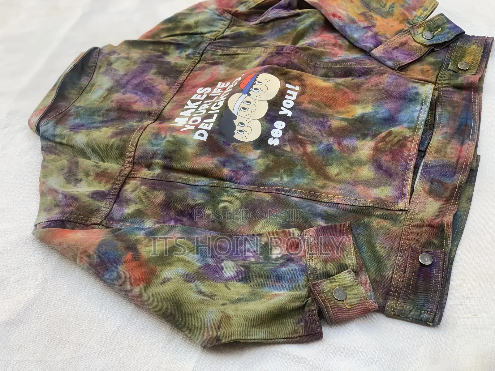 Handmade Adire Jean Jacket