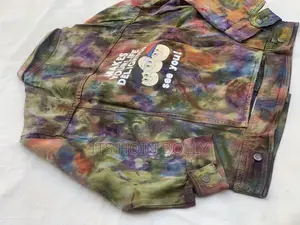 Handmade Adire Jean Jacket