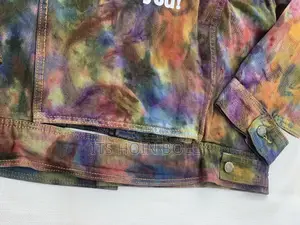 Handmade Adire Jean Jacket