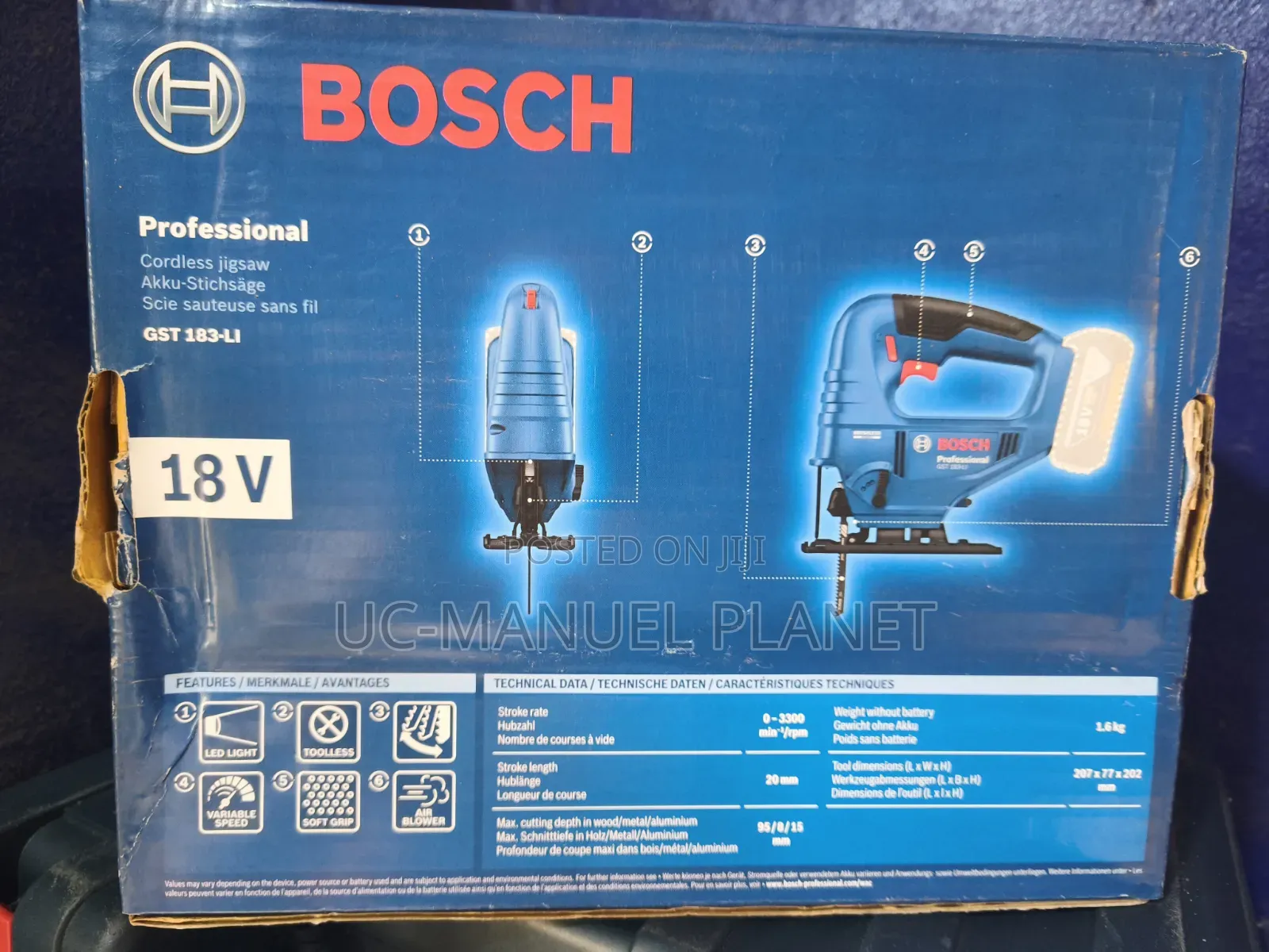 Bosch Cordless Jigsaw GST 183-Li