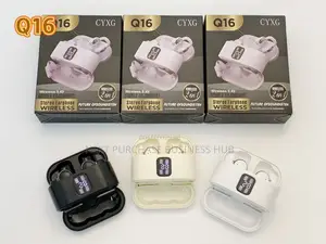 2 in 1 Q16 Wireless Earbuds – Clear Sound, Smart Display