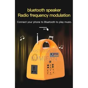 Rechargeable Power Station With Bluetooth Multimedia + Solar Panel