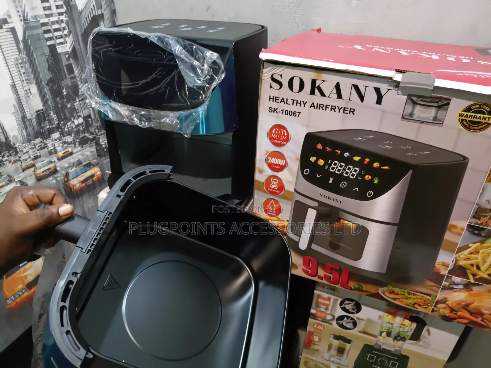 Sokany 9.5liters Airfryer+Free Delivery Today Only