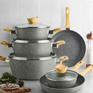 10pcs Granite Non-Stick Cookware Set