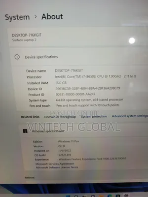 Laptop 16GB Intel Core i7 SSD 512GB