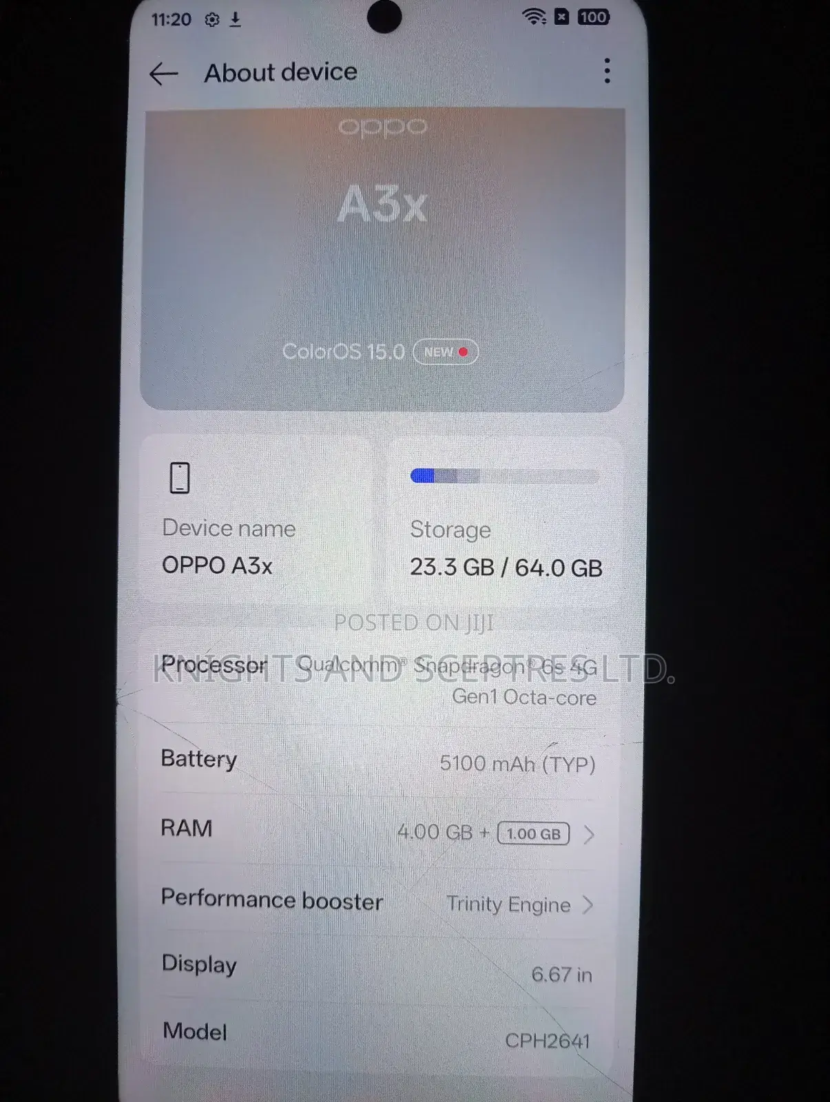 Oppo A3x 64 GB Blue