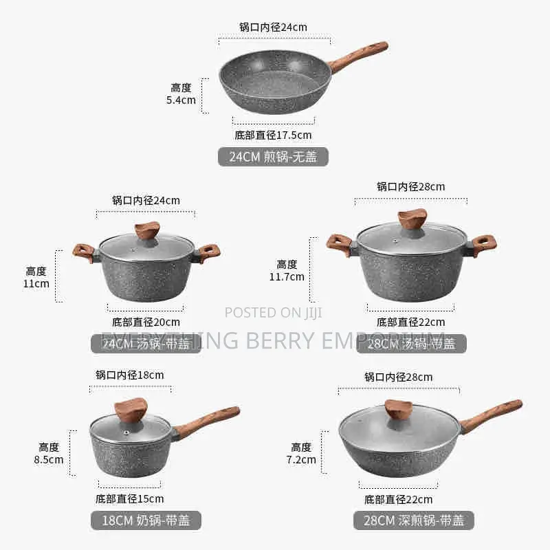 10pcs Granite Non-Stick Cookware Set