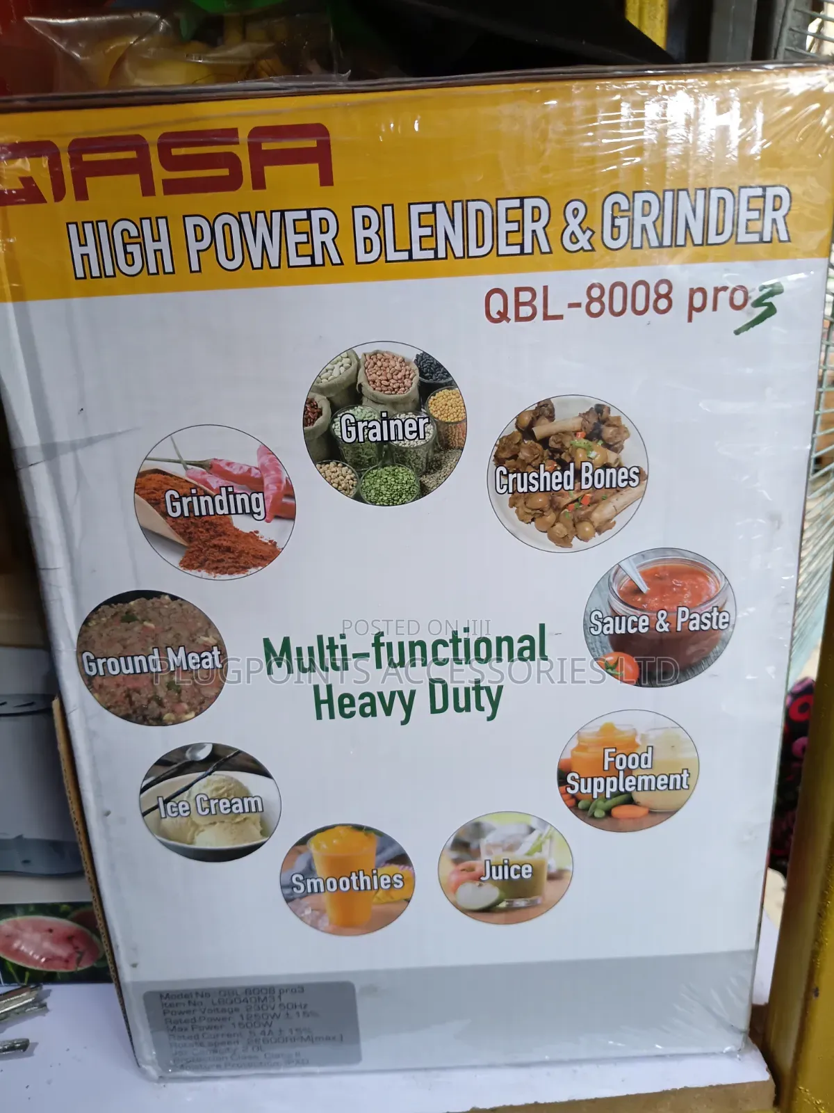 Qasa High Power Blender 1500w Pro 3