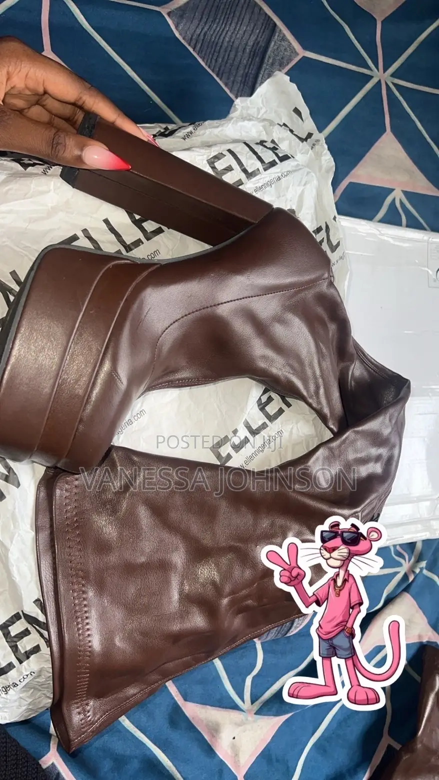 Brown Leather Platforms