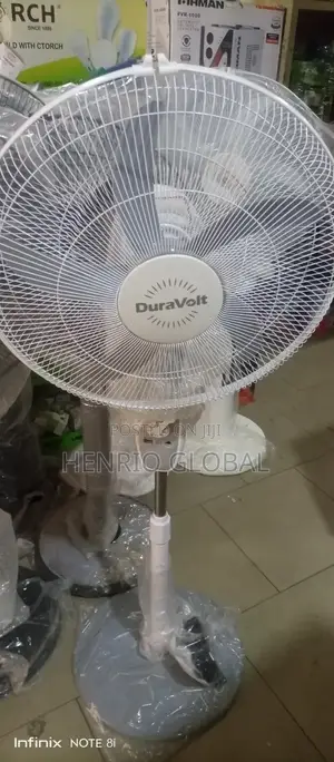 Duravolt Rechargeable Fan With Solar Panel