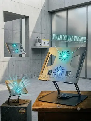 Rotating Laptop Stand With Cooling Fan