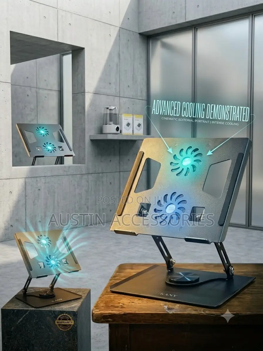 Rotating Laptop Stand With Cooling Fan
