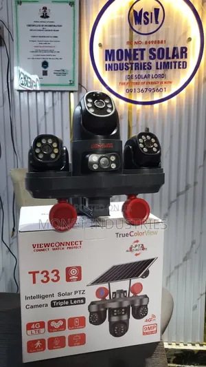 12mp Solar Powered CCTV Camera 4lens Solar PTZ Camera