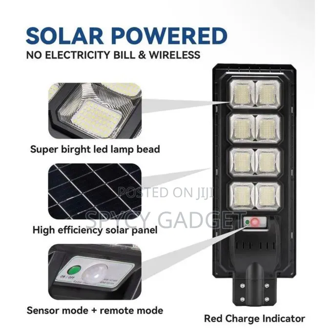 Waterproof Solar Sensor Street Light With Remote Control