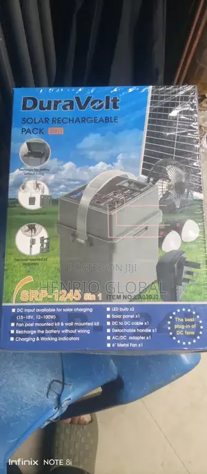 Duravolt Solar Rechargeable Pack 5in1