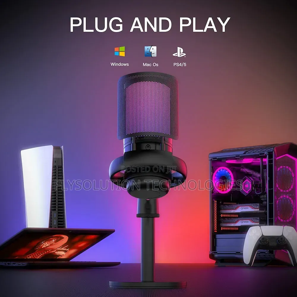 Usb Condenser Desktop Microphone for Pc Gaming Podcast Streaming
