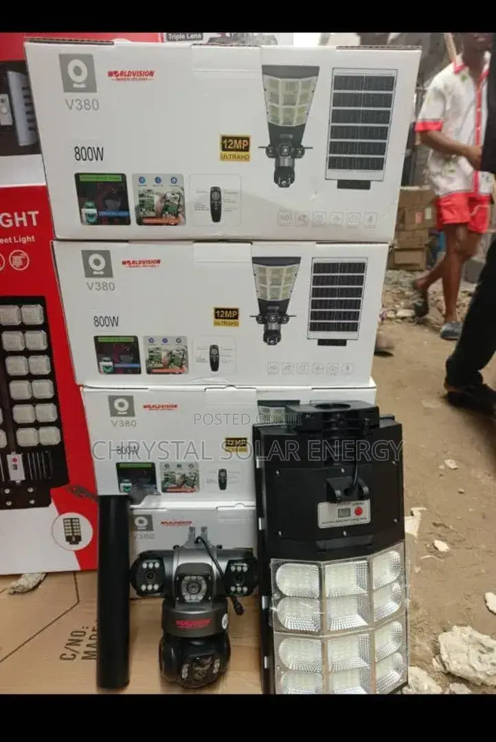 3in1 Solar Camera With 3600rotation Street Light Panel Mobile App Sync