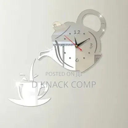 3d Diy Creative Coffee Cup Teapot Wall Clock