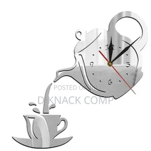 3d Diy Creative Coffee Cup Teapot Wall Clock