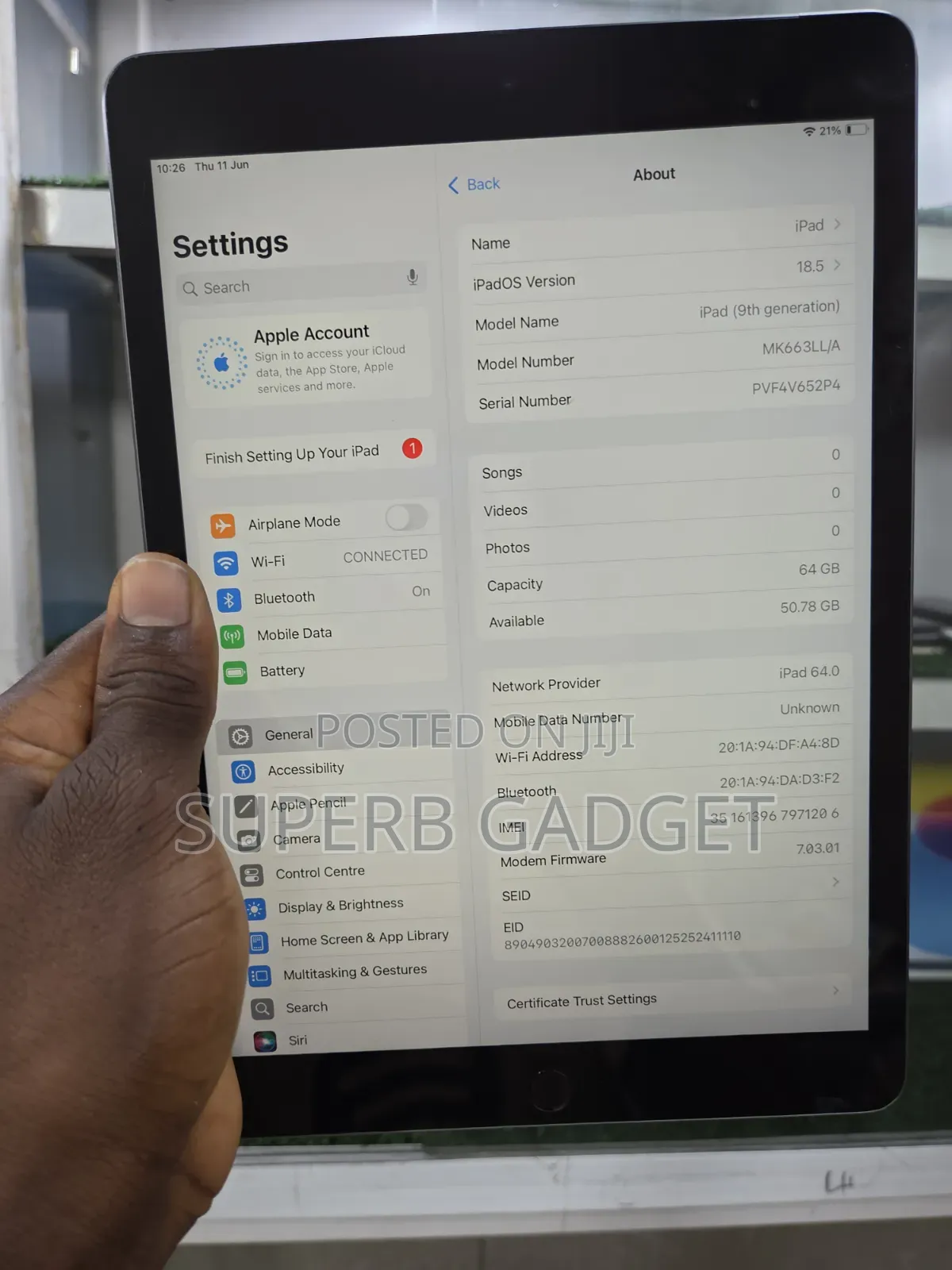 Apple iPad 10.2 (2021) 64 GB Black