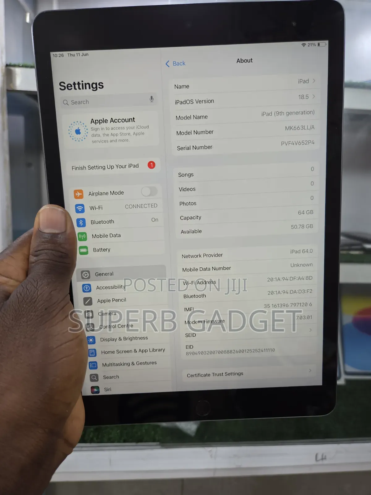 Apple iPad 10.2 (2021) 64 GB Black