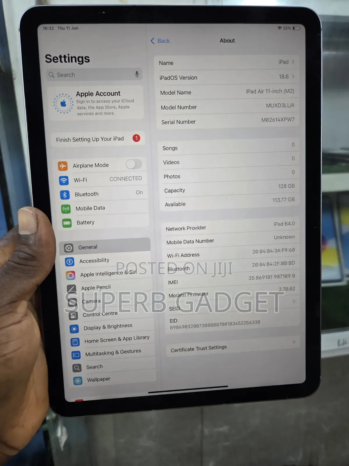 Apple iPad Air 11 (2024) 128 GB Black