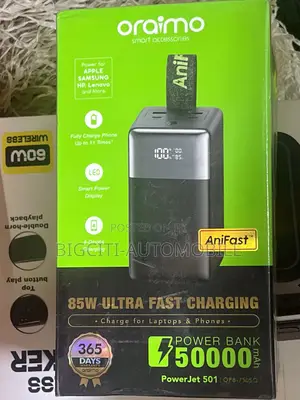 Oraimo Powerjet 501 Power Bank – 50,000mah | 85w Ultra Fast Charging
