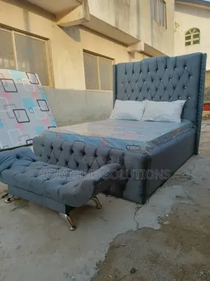 Brand New 6by6 Bedframe With Mattress and Ottoman