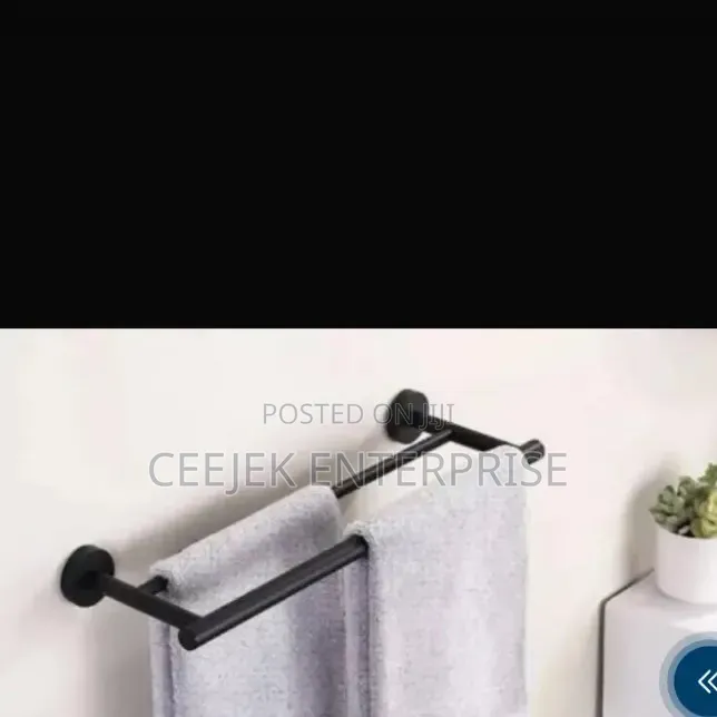 Double Black Towel Rack