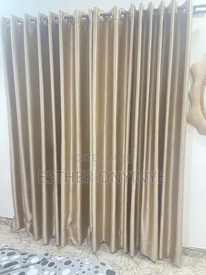 Gold Colored 2 Pieces Curtains