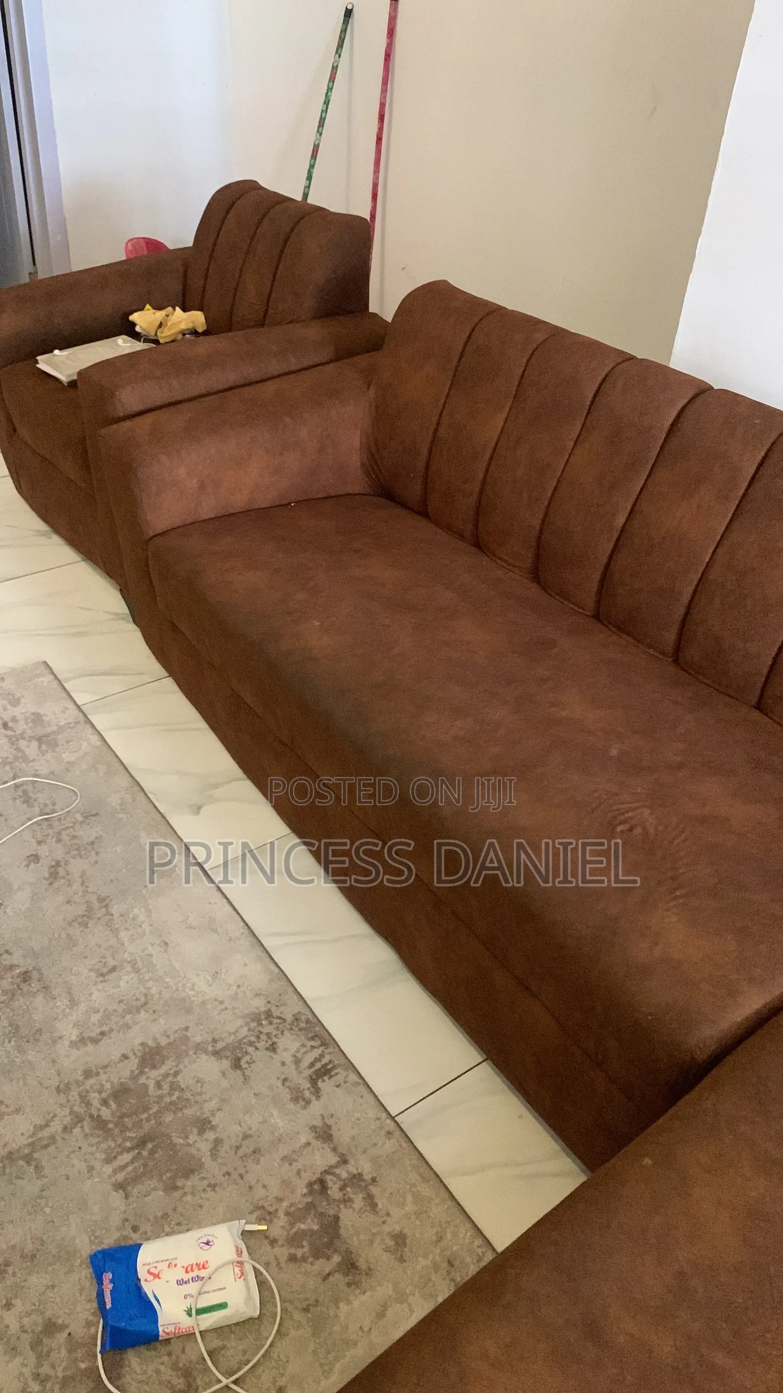 L Shaped Sofa and Single