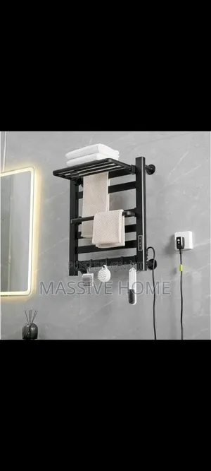 60cm Towel Warmer Black
