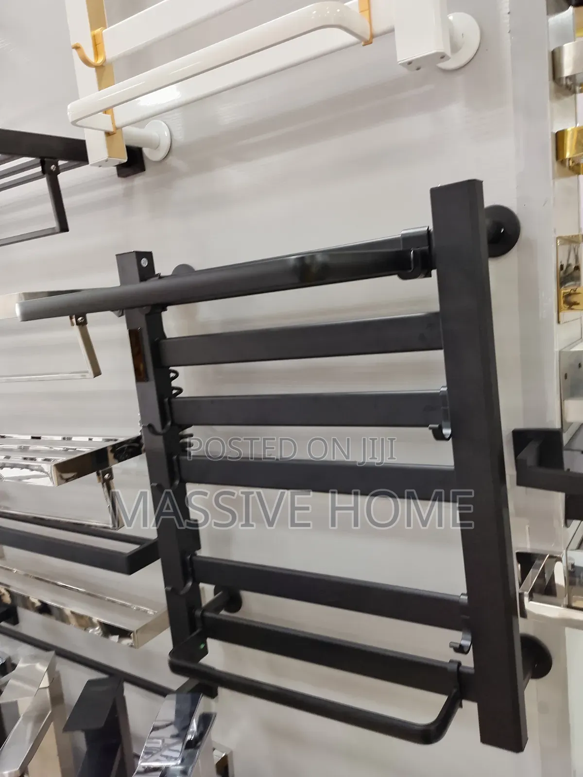 60cm Towel Warmer Black