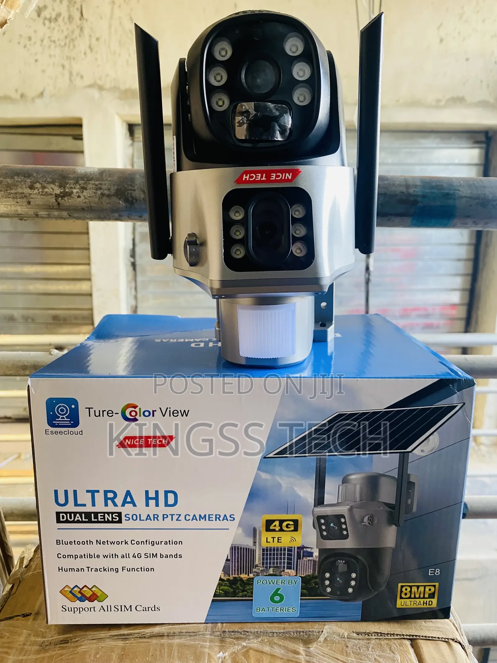 Essecloud E8 Double Lens Solar Camera