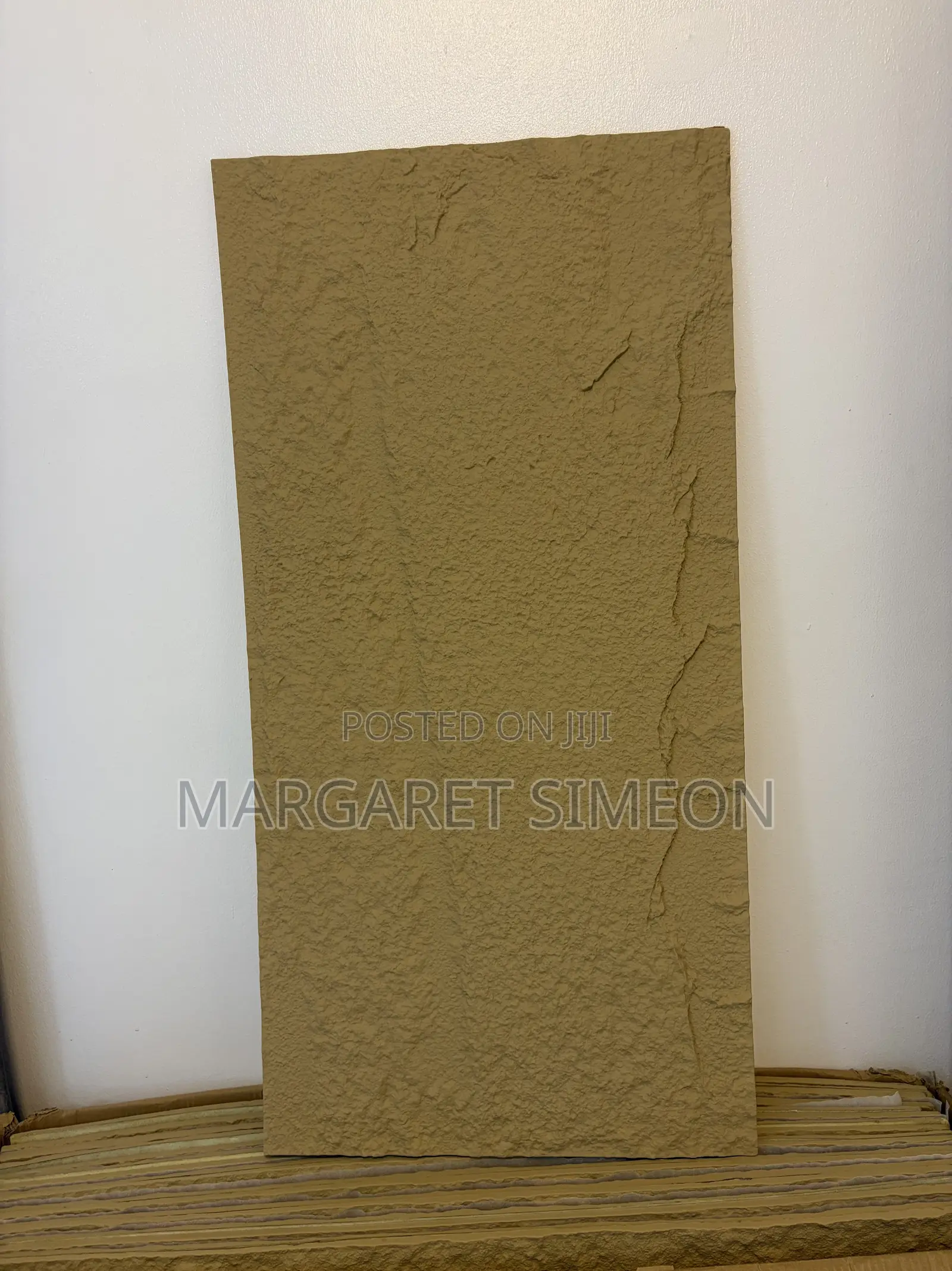 Premium Beige Pu Stone Wall Panels - Luxury Tv Background Cladding